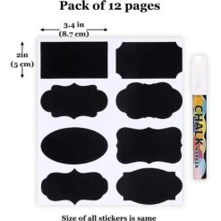 SunGrow Sticker Chalkboard Labels For Cat & Dog Food Storage Container & Kitchen Jars -Meadow Farm 666518 PT6. AC SS1800 V1666838660