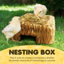 SunGrow Chicken Coop Nesting Boxes For Laying Eggs, Woven Baskets For Storage -Meadow Farm 666550 PT2. AC SS1800 V1691165962