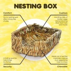 SunGrow Chicken Coop Nesting Boxes For Laying Eggs, Woven Baskets For Storage -Meadow Farm 666550 PT4. AC SS1800 V1691166032