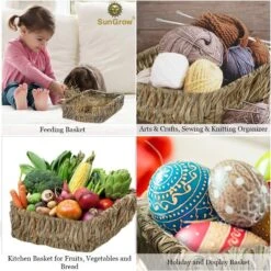 SunGrow Chicken Coop Nesting Boxes For Laying Eggs, Woven Baskets For Storage -Meadow Farm 666550 PT5. AC SS1800 V1666838999