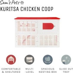 Sam's Pets Kuritsa Shadow Bird Coop, White -Meadow Farm 691462 PT6. AC SS1800 V1667597267