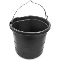 Tuff Stuff Products Heavy Duty Flatback Bucket Farm Animal Feeder, 5-gal -Meadow Farm 776566 PT2. AC SS1800 V1689269527
