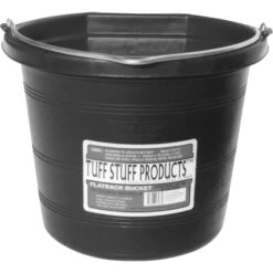 Tuff Stuff Products Heavy Duty Flatback Bucket Farm Animal Feeder, 5-gal -Meadow Farm 776566 PT3. AC SS1800 V1689276541
