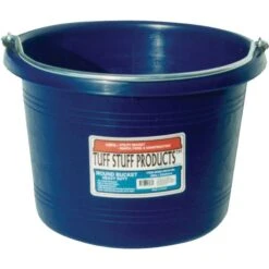 Tuff Stuff Products Heavy Duty Round Bucket Farm Animal Feeder, 8-qt