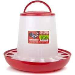 Tuff Stuff Products Covered Feeder & Handle Farm Animal Feeder