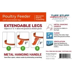Tuff Stuff Products Poultry Feeder Folding Leggs Farm Animal Feeder, 11-lb -Meadow Farm 777118 PT4. AC SS1800 V1689270113