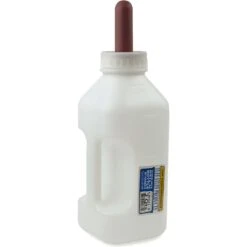 Tuff Stuff Products Milk Bottle Screw With Handle Farm Animal Feeder, 2-qt