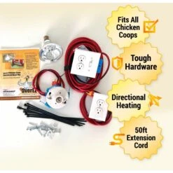 OverEZ Chicken Coop Electrical Heat Package Farm Accessory 7 OverEZ Chicken Coop Electrical Heat Package Farm Accessory -Meadow Farm 778046 PT2. AC SS1800 V1679943780
