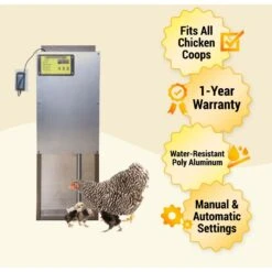 OverEZ Automatic Chicken Coop Door Farm House Accessory -Meadow Farm 778078 PT3. AC SS1800 V1676925312