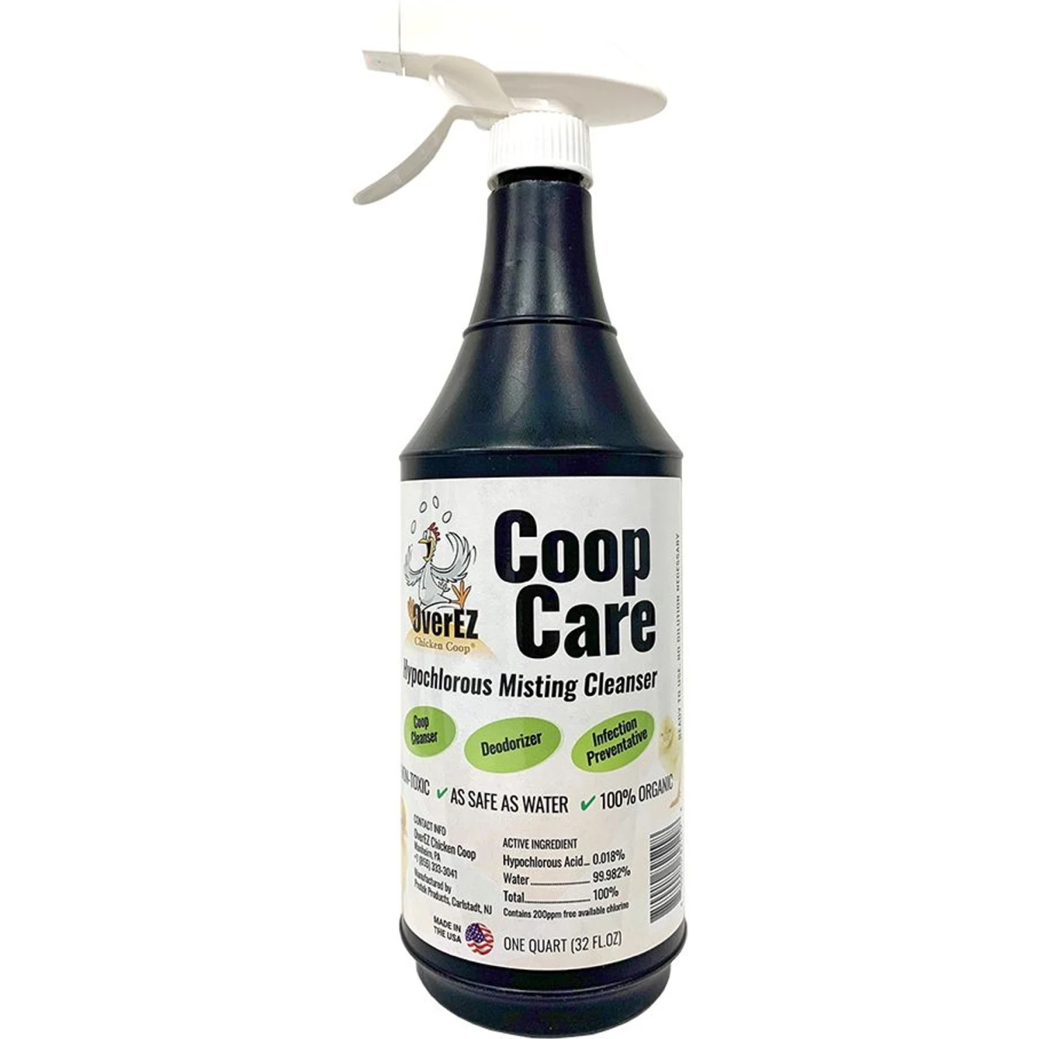 OverEZ Chicken Coop Organic Coop Care Deodorizing Spray, 32-oz Bottle 1 OverEZ Chicken Coop Organic Coop Care Deodorizing Spray, 32-oz Bottle