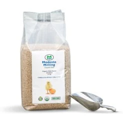 Modesto Milling Organic Non Soy & Non Corn Chick Starter-Grower 22% Protein Crumbles Chicken Food