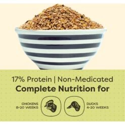 Scratch And Peck Feeds Organic 17% Protein Grower Mash Chicken Feed -Meadow Farm 804478 PT4. AC SS1800 V1682627564