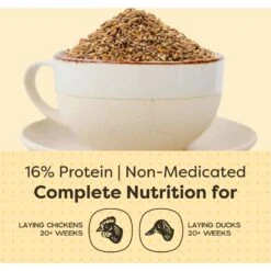 Scratch And Peck Feeds Organic 16% Protein Layer Mash Chicken Feed -Meadow Farm 804494 PT4. AC SS1800 V1682627683