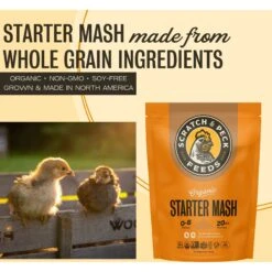 Scratch And Peck Feeds Organic Starter 20.5% Protein Mash Chick Feed -Meadow Farm 804510 PT2. AC SS1800 V1682614672