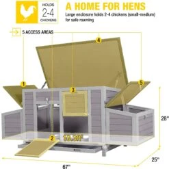 Aivituvin-AIR69 Wooden Chicken Coop -Meadow Farm 816646 PT3. AC SS1800 V1680891167