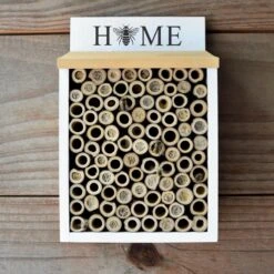 Natures Way Bird Products Farmhouse Bee Home, White -Meadow Farm 817910 PT5. AC SS1800 V1681509689