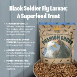 Eaton Pet & Pasture Premium Grubs USA Grown Black Soldier Fly Larvae Bird Treats, 1.5-lb Bag 9 Eaton Pet & Pasture Premium Grubs USA Grown Black Soldier Fly Larvae Bird Treats, 1.5-lb Bag -Meadow Farm 838910 PT2. AC SS1800 V1684335307