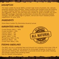 GRUBMASTER Dried Black Soldier Fly Larvae Bird Treat 11 GRUBMASTER Dried Black Soldier Fly Larvae Bird Treat -Meadow Farm 847838 PT5. AC SS1800 V1690486763