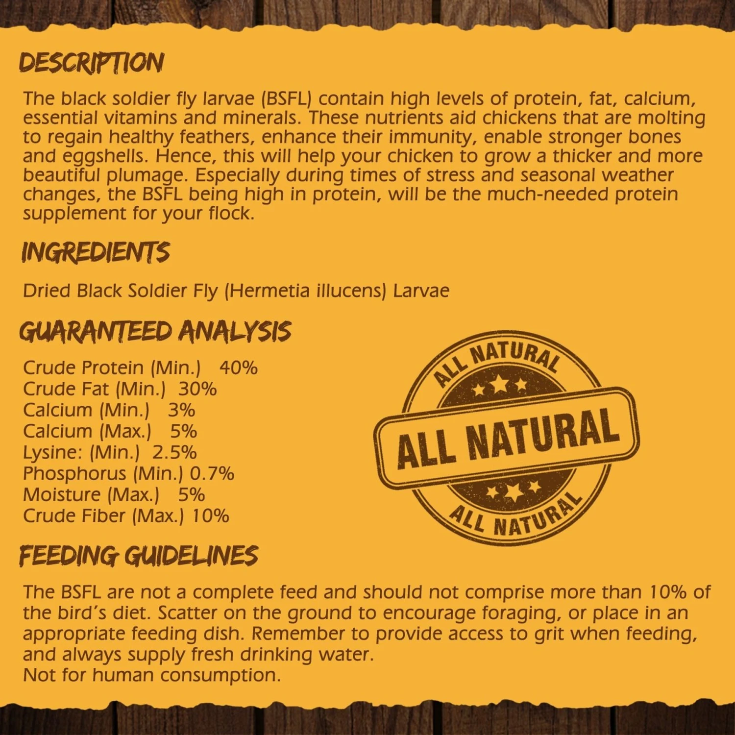 GRUBMASTER Dried Black Soldier Fly Larvae Bird Treat 6 GRUBMASTER Dried Black Soldier Fly Larvae Bird Treat - Image 6