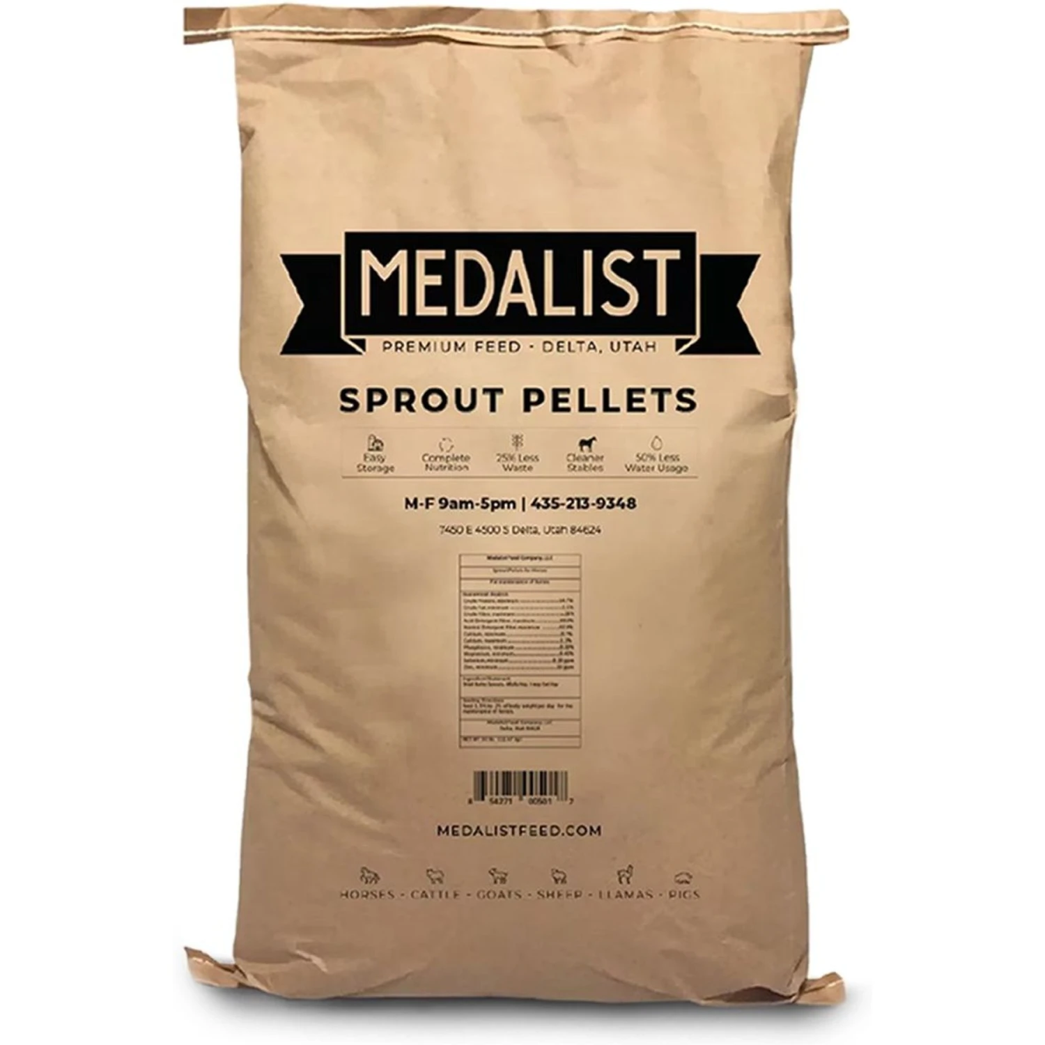 Medalist Sprout Pellets Pig & Goat Dry Food, 50-lb Bag 3 Medalist Sprout Pellets Pig & Goat Dry Food, 50-lb Bag - Image 3