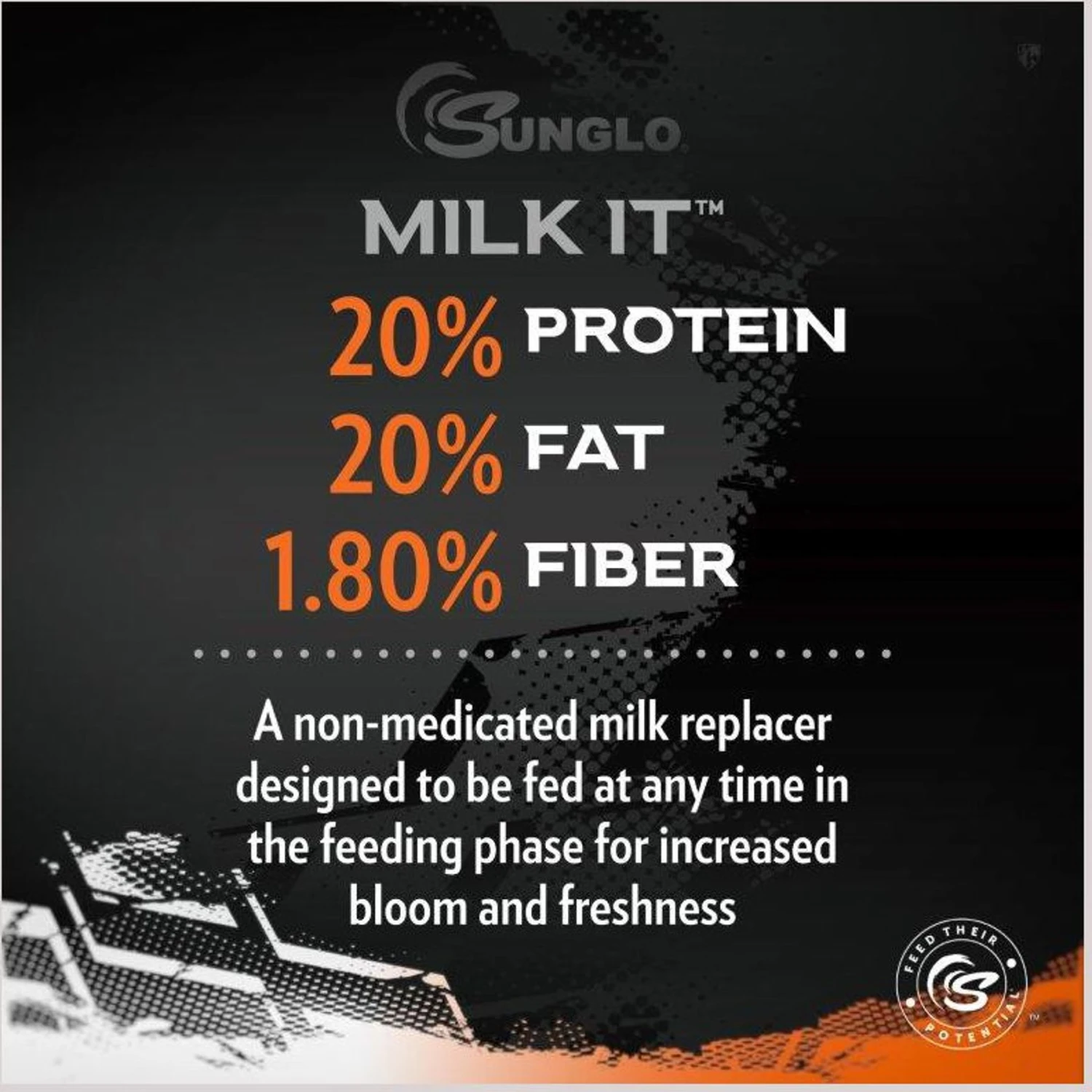 Sunglo Milk It! Non-Medicated Milk Replacer Show Pig Supplement, 25-lb Bag 2 Sunglo Milk It! Non-Medicated Milk Replacer Show Pig Supplement, 25-lb Bag - Image 2