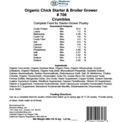 Modesto Milling Organic 22% Protein Chick Starter & Grower Crumbles Poultry Feed 7 Modesto Milling Organic 22% Protein Chick Starter & Grower Crumbles Poultry Feed -Meadow Farm 913854 PT3. AC SS1800 V1689795144