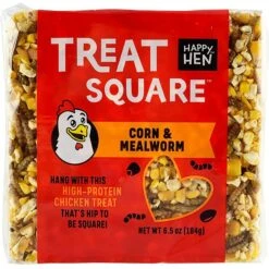 Happy Hen Treats Mealworm & Corn Chicken Treat Square