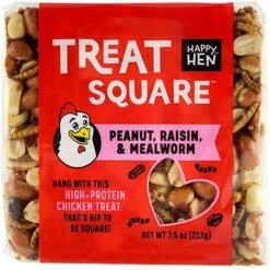 Happy Hen Treats Mealworm & Peanut Chicken Treat Square