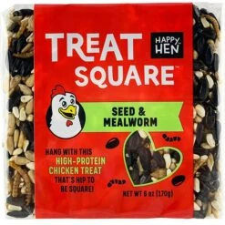 Happy Hen Treats Mealworm & Seeds Chicken Treat Square