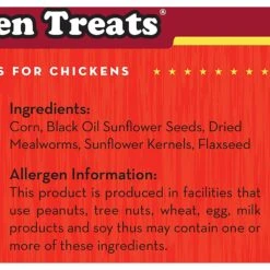 Happy Hen Treats Seed & Mealworm Party Mix Poultry Treats -Meadow Farm 94853 PT2. AC SS1800 V1572640979