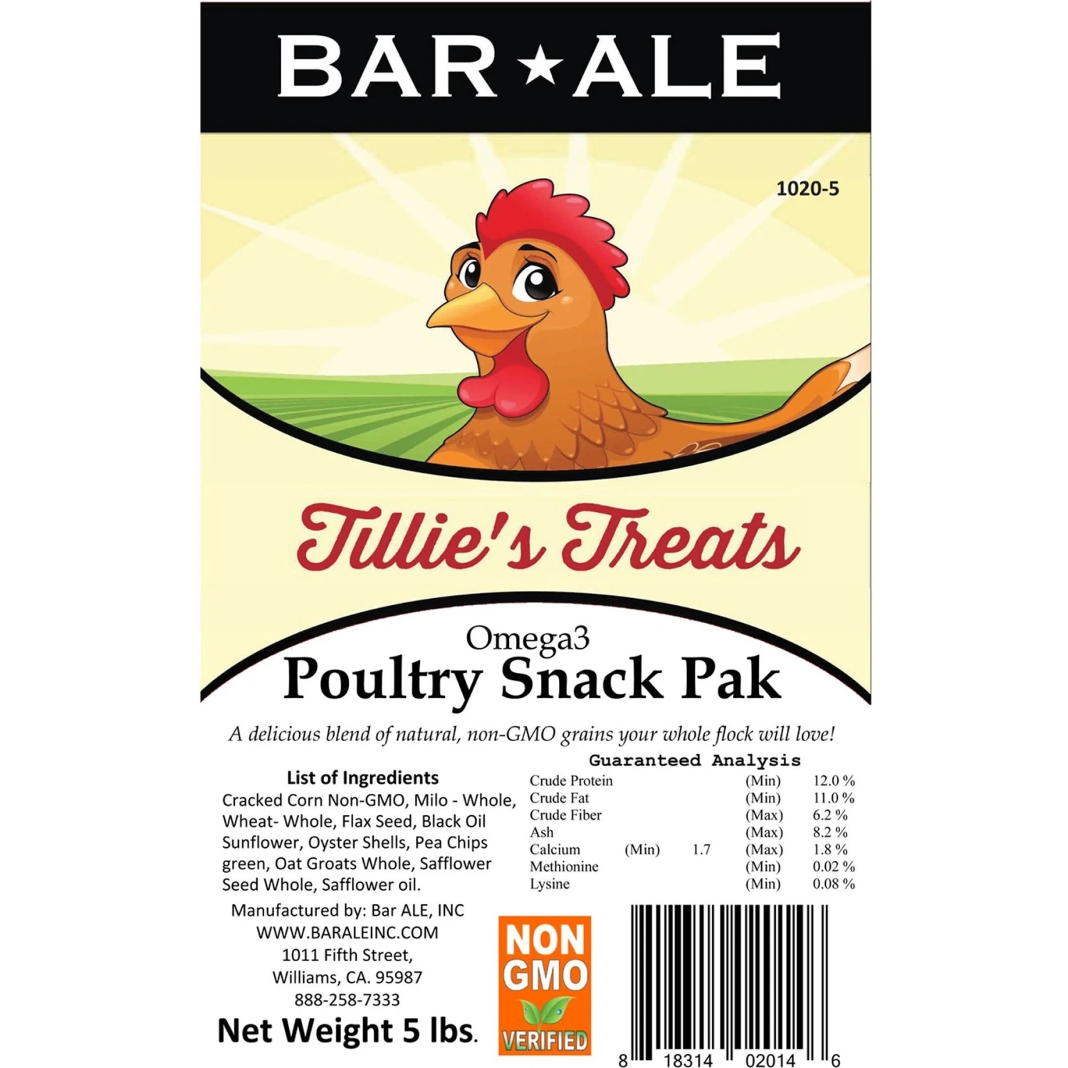 Bar ALE Tillie's Treats Non-GMO Omega3 Poultry Snack Pak Chicken Treats 4 Bar ALE Tillie's Treats Non-GMO Omega3 Poultry Snack Pak Chicken Treats - Image 4
