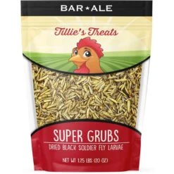 Bar ALE Super Grubs Dried Black Soldier Fly Larvae Chicken Treats