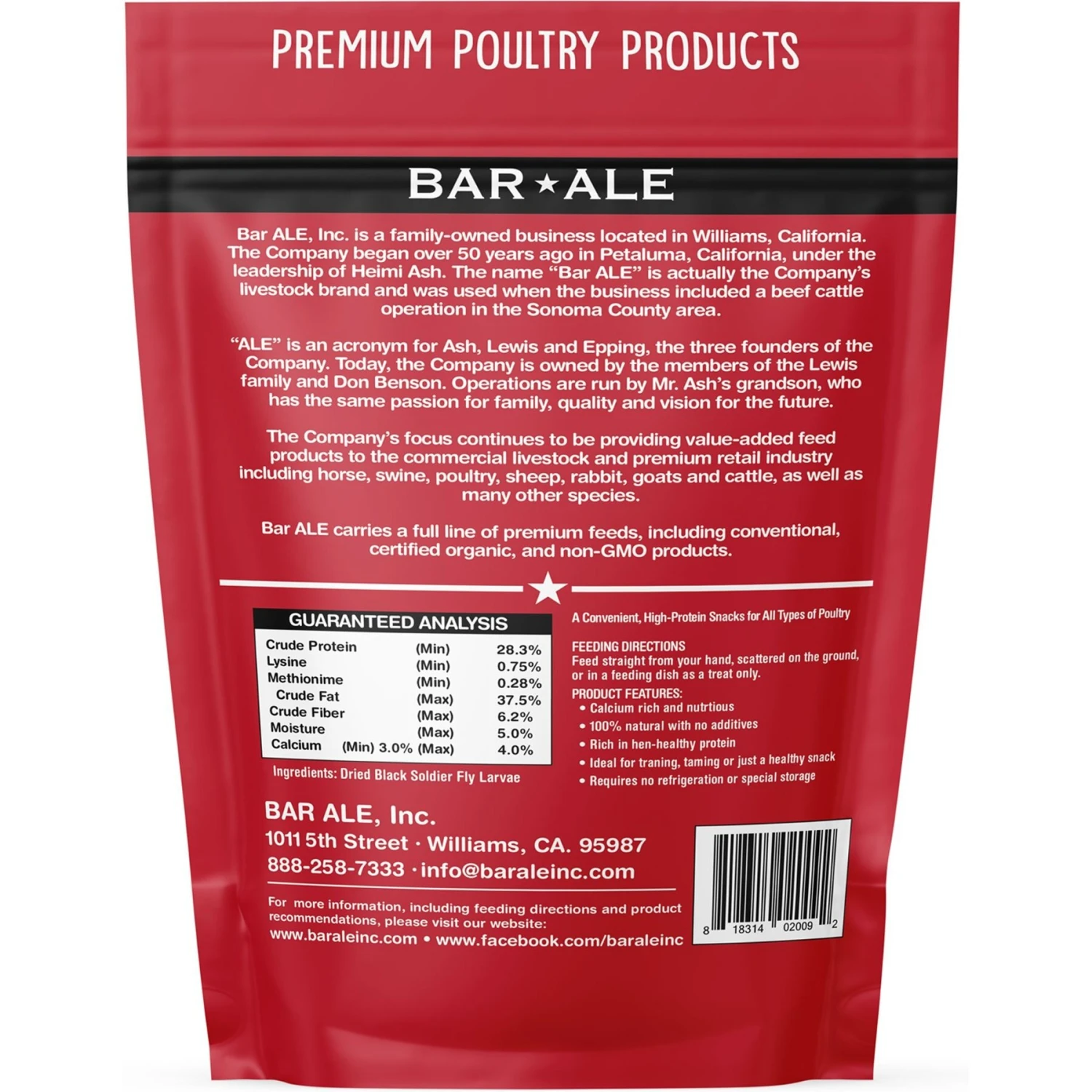 Bar ALE Super Grubs Dried Black Soldier Fly Larvae Chicken Treats 2 Bar ALE Super Grubs Dried Black Soldier Fly Larvae Chicken Treats - Image 2