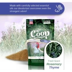 Little Savers Little Coop Recouper Chicken Coop Deodorizer, Fresh Scent Rosemary Thyme, 2-oz Bag -Meadow Farm 968198 PT2. AC SS1800 V1696952307