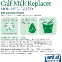 Sav-A-Caf Value Calf Milk Replacer Cattle Supplement -Meadow Farm 983214 PT4. AC SS1800 V1702059795