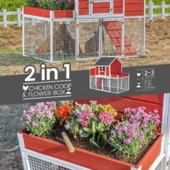 Win World Blooming Chicken Coop, 3 To 4 Chicken Capacity -Meadow Farm 992398 PT2. AC SS1800 V1700599340