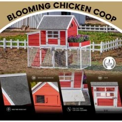 Win World Blooming Chicken Coop, 3 To 4 Chicken Capacity -Meadow Farm 992398 PT4. AC SS1800 V1700599341